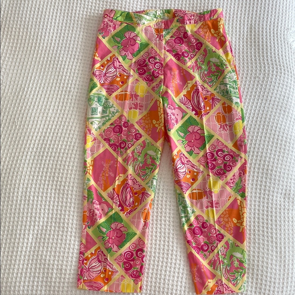 Lilly Pulitzer Colorful Patchwork Pants, Size 8